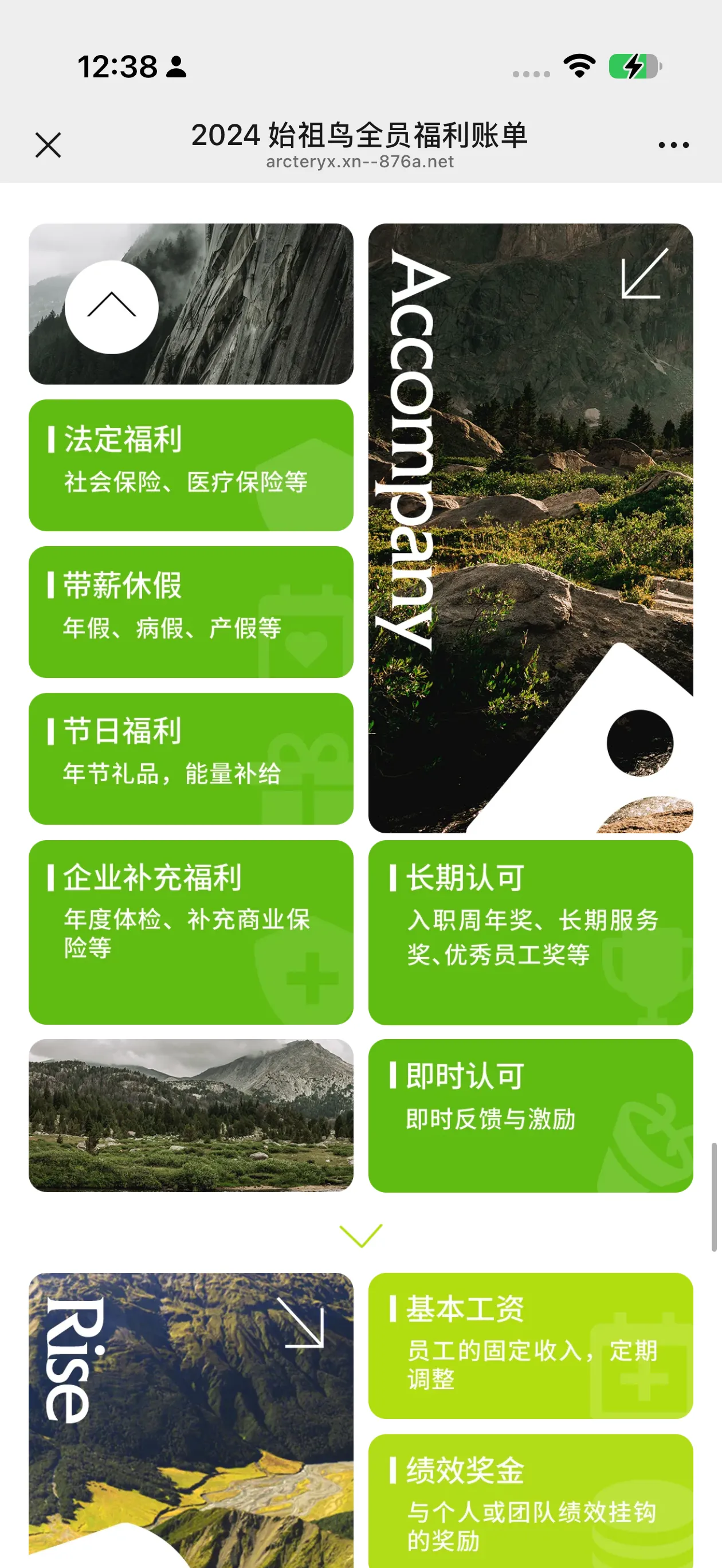 始祖鸟 · 2024 全员福利账单